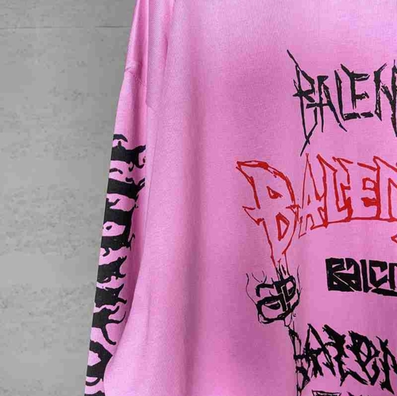 Balenciaga pink long-sleeved T-shirt - Picture 4 of 9